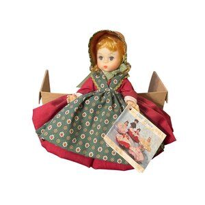 Vintage Madame Alexander Denmark World Doll Original Box Red Green Estate 8"